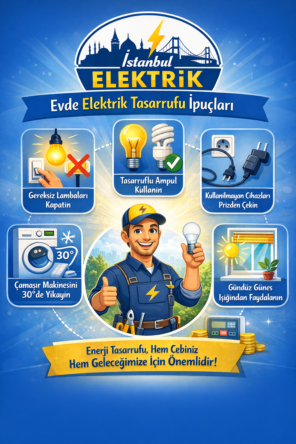 Elektrik Tasarrufu Yap, Doğayı Koru